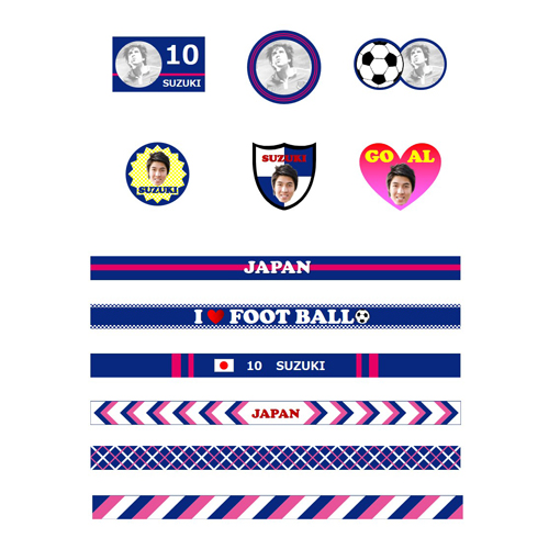 タトゥー シール (サッカー応援) 画面スライド-2