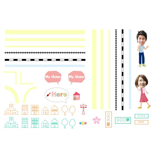 引越し報告ハガキ (オリジナル地図つき) 画面スライド-4