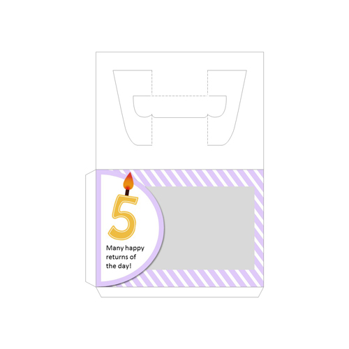 フォト フレーム (メッセージ カード付き・花・ストライプ) 画面スライド-2