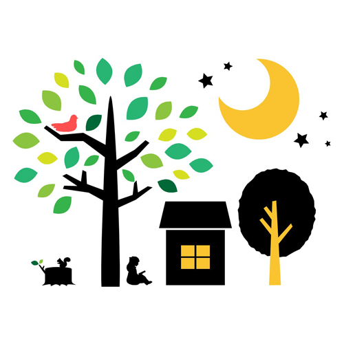 ウォール ステッカー (壁シール・町・サーカス) 画面スライド-2