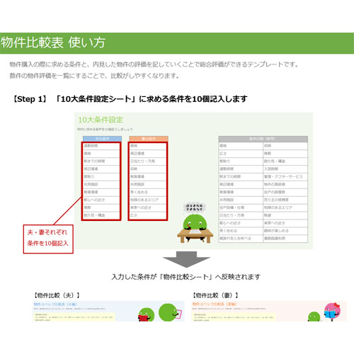 ベストが分かる！ SUUMO 式 物件比較テンプレート 画面スライド-5