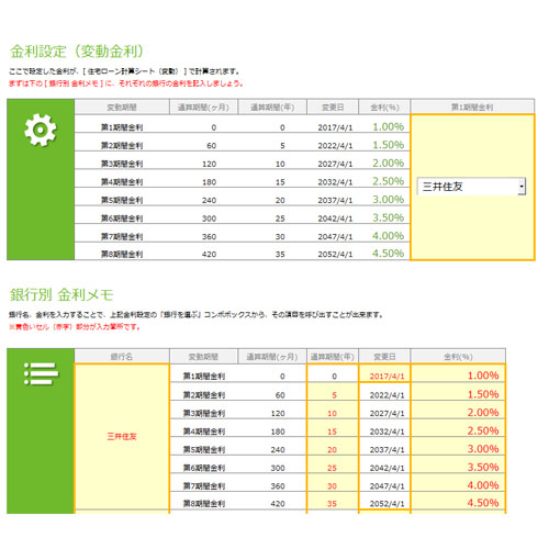 ベストが分かる！ SUUMO 式 住宅ローン比較テンプレート 画面スライド-4