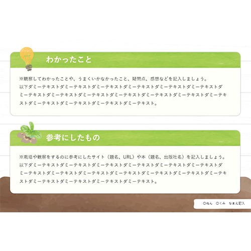 自由研究 (じゆうけんきゅう) ノート (小松菜の観察 こまつなのかんさつ) 画面スライド-5