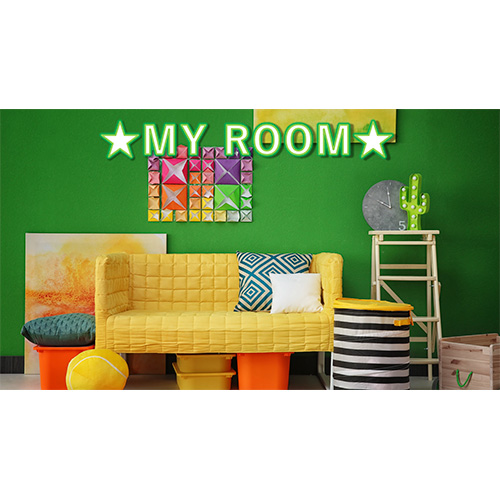 部屋背景 - ポップ 画面スライド-3