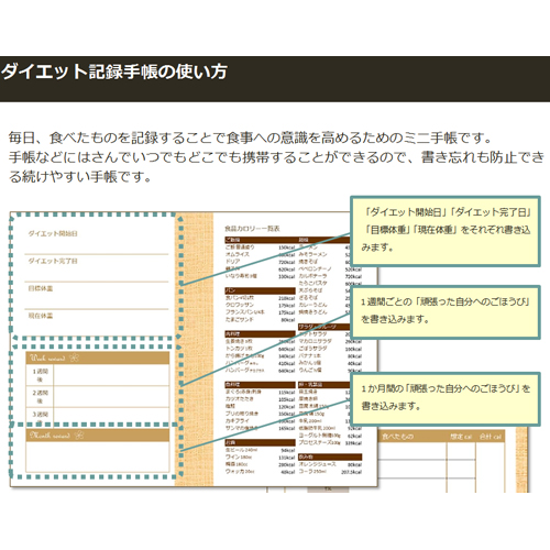 ダイエット記録表 (摂取カロリー) 画像スライド-5
