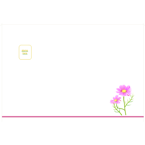 封筒 コスモスのデザイン 横 無料テンプレート公開中 楽しもう Office