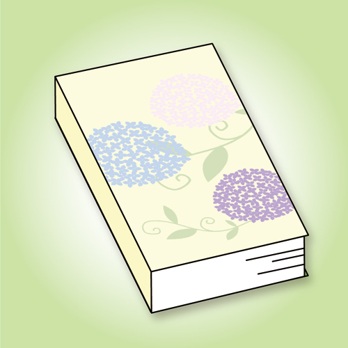 ブック カバー (紫陽花) 画像スライド-1