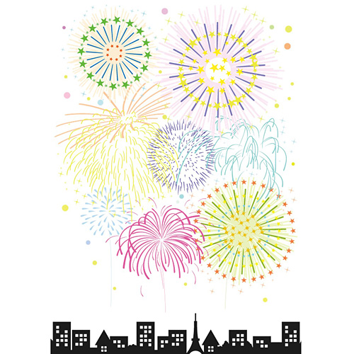 ウインドウシール 花火 はなび 無料テンプレート公開中 楽しもう Office