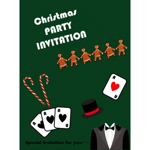 招待状 (クリスマス パーティ) 画像スライド-2