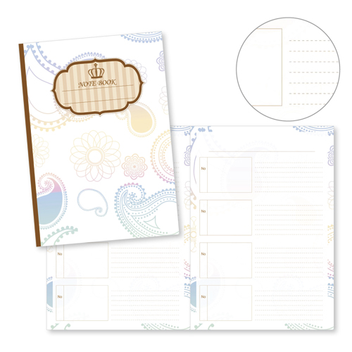 レシピ手順ノート 表紙 パーツ付き ペイズリー 無料テンプレート公開中 楽しもう Office