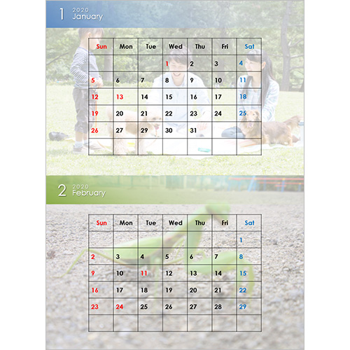 21 年度カレンダー サイズ タテ 2 か月 無料テンプレート公開中 楽しもう Office
