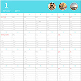 年間カレンダー 無料テンプレート公開中 楽しもう Office