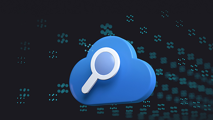 Iconografia de uma nuvem com um buscador em cima