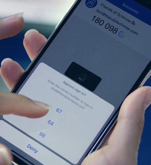 Image of the Microsoft Authenticator app being used.