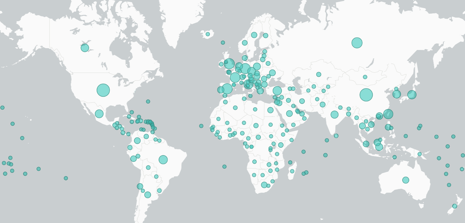 Map showing global impact of COVID-19-themed-attacks