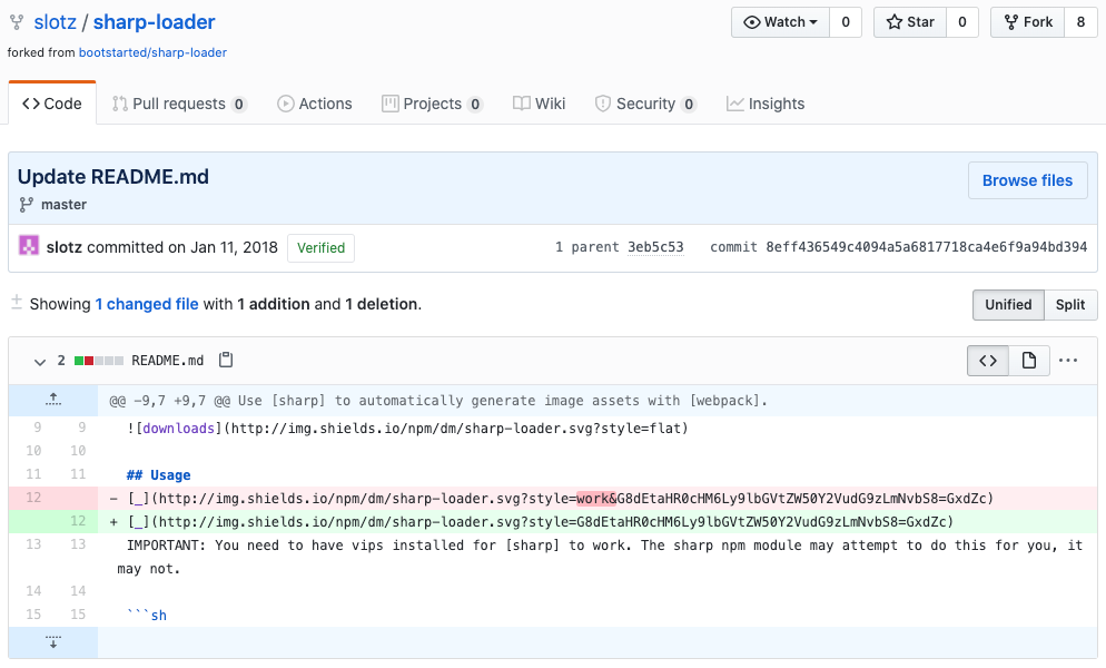 An image of a GitHub repository controlled by GADOLINIUM.