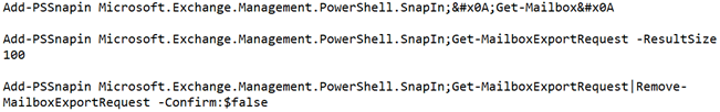 Adding and using Exchange PowerShell snap-ins to export mailbox data: