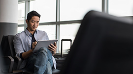 跨國遠距辦公的圖示